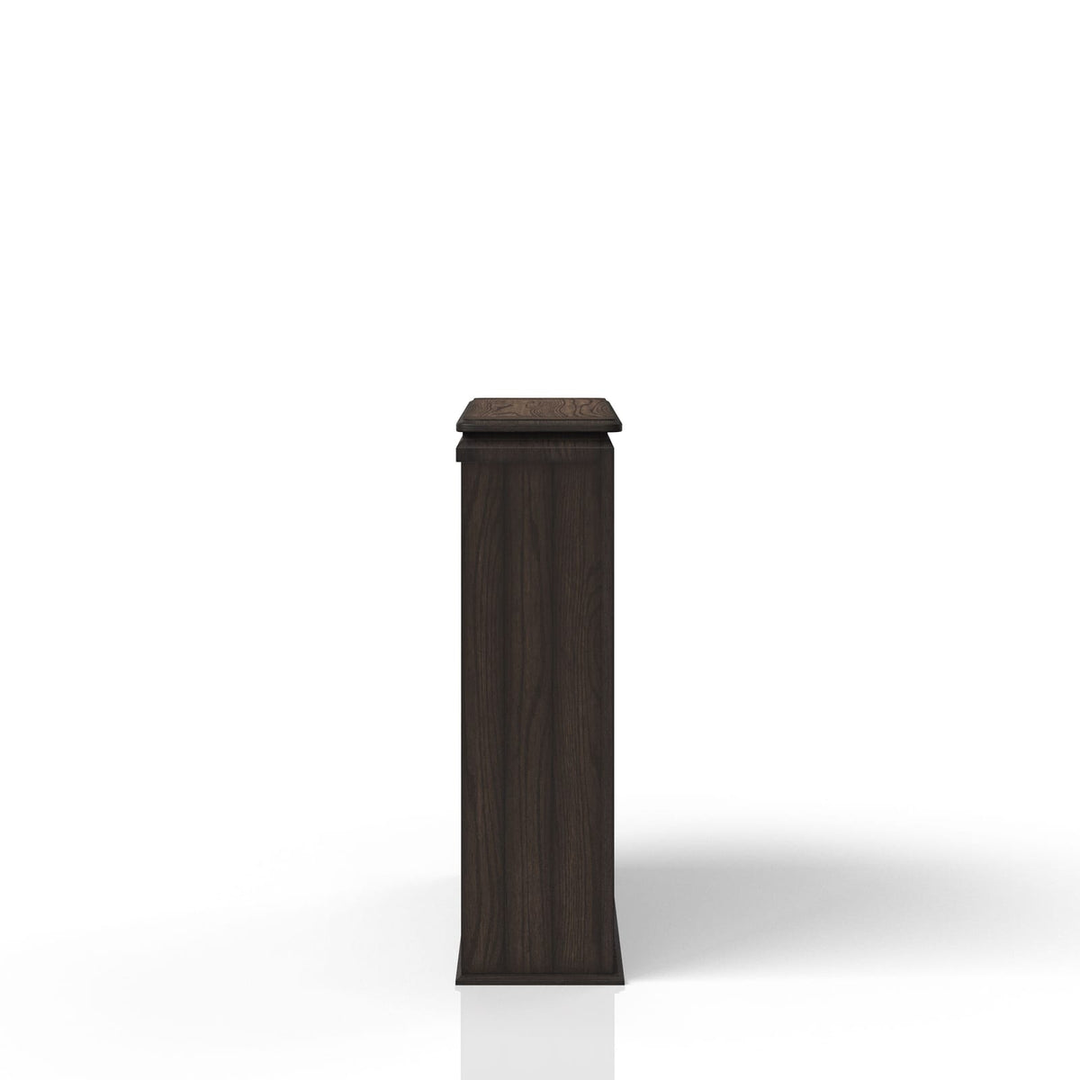 Chocolate Solid Wood Storage Hutch with Three Shelves for Living Room