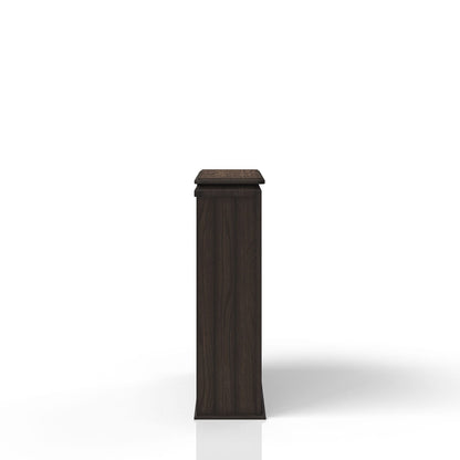 Chocolate Solid Wood Storage Hutch with Three Shelves for Living Room