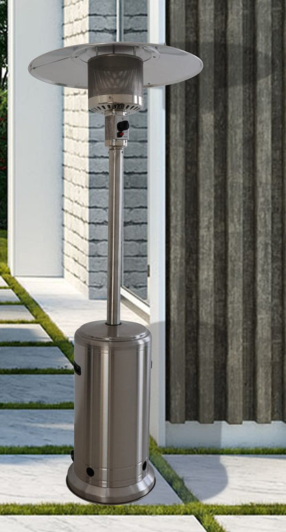 46000 BTU Stainless Steel Patio Heater - Steel Gray
