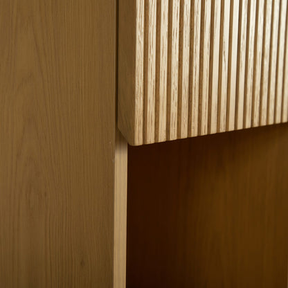 MITCH 35" Tall Bathroom Wall Mounted Cabinet - Golden Oak