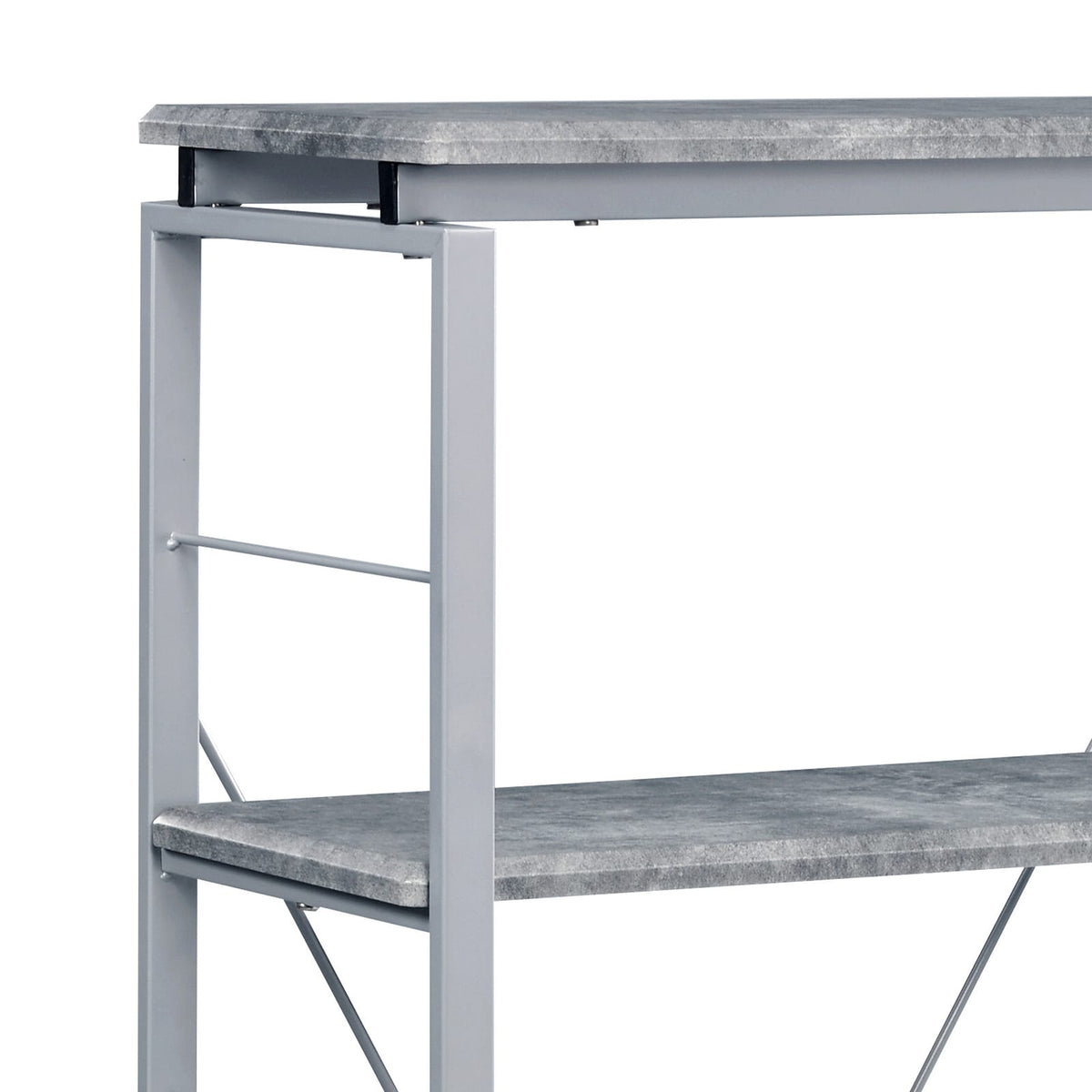 Contemporary Wood Metal 4 Shelf Display Bookshelf for Living Room