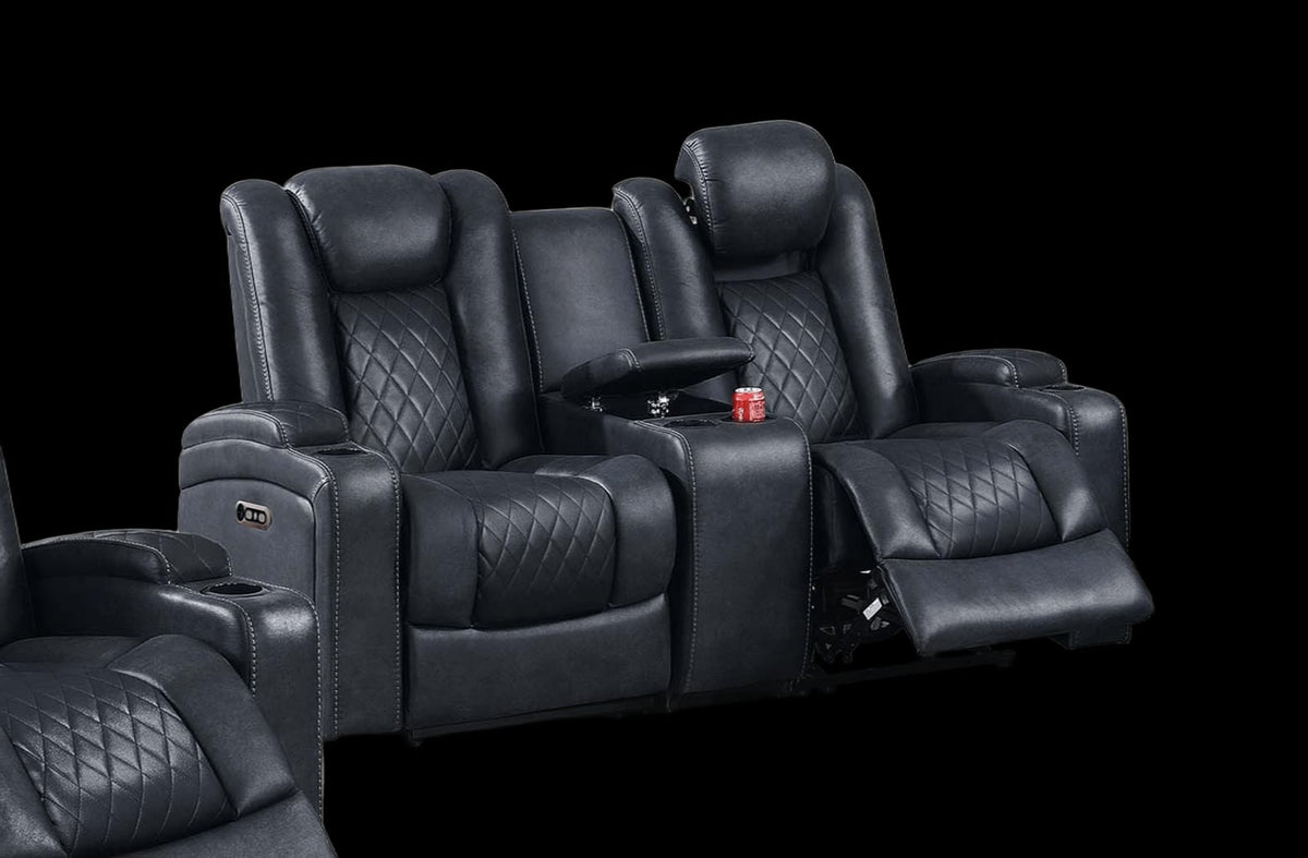 Inky Blue Power Reclining Loveseat - 72" Primary Living Space