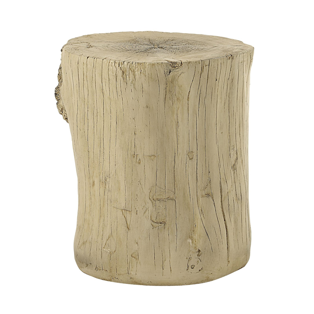 Brown Engineered Stone Accent Table - 13" Round for Living Room