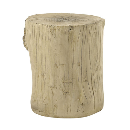 Brown Engineered Stone Accent Table - 13" Round for Living Room