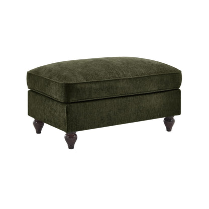 Green Chenille Ottoman - 35.4" Size