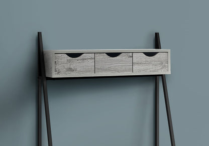 Computer Desk, Grey Laminate - Storage & Black Metal Frame
