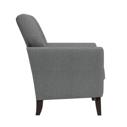 Gray Plywood Accent Chair with Boucle Fabric Upholstery for Living Room