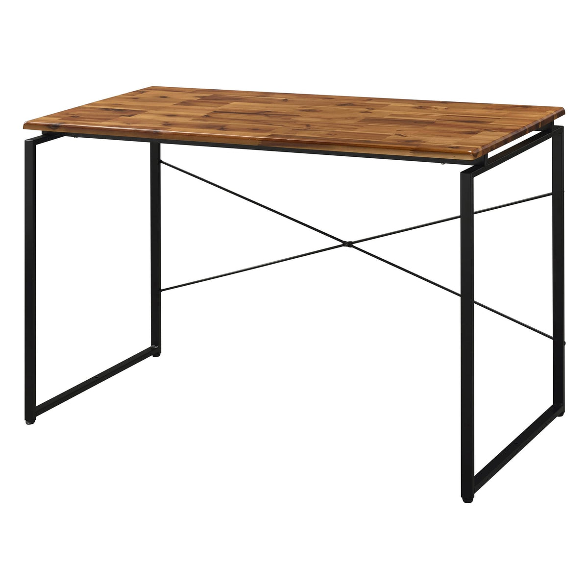 Black Brown Industrial Writing Desk Rectangular Office Desk