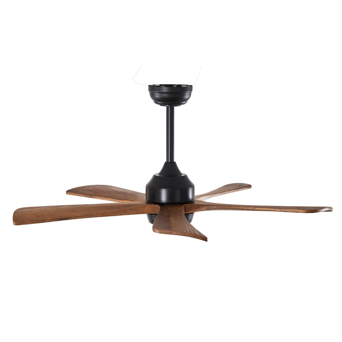 42" Solid Wood Ceiling Fan with Lights - Matte Black