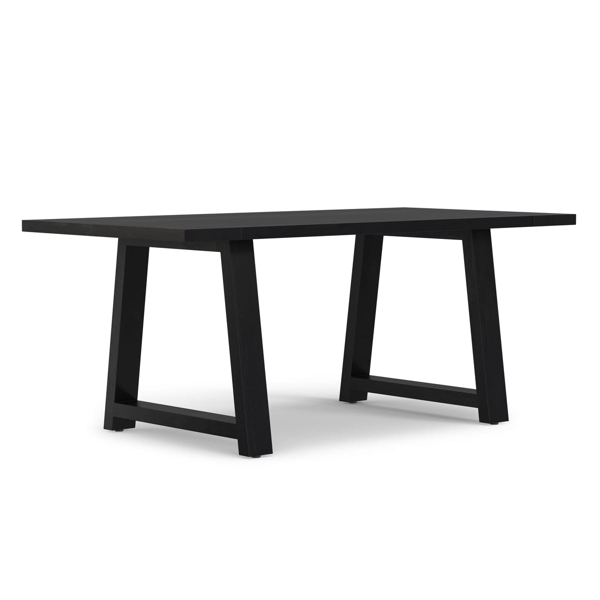 Black Wood Dining Table - Seats Six