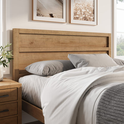 Maddox Modern Wood Panel Queen Headboard - Brown