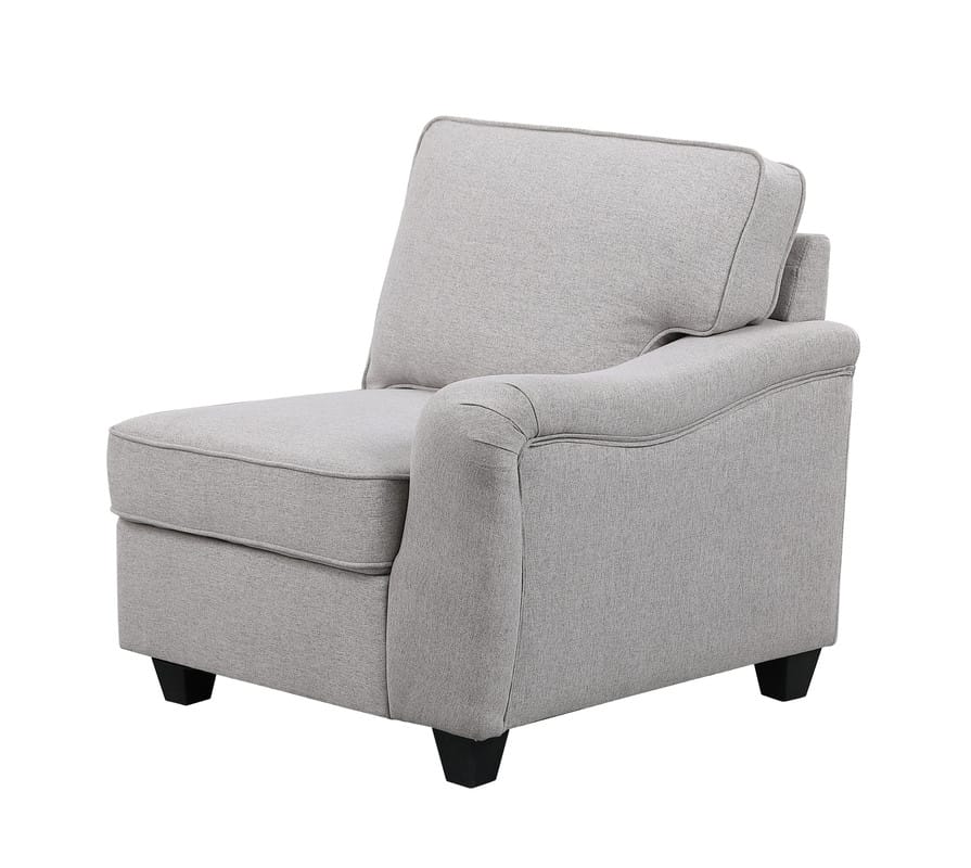 Light Gray Linen 7 Seat Sectional Sofa