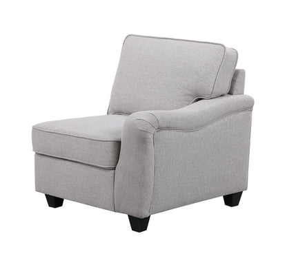 Light Gray Linen 7 Seat Sectional Sofa