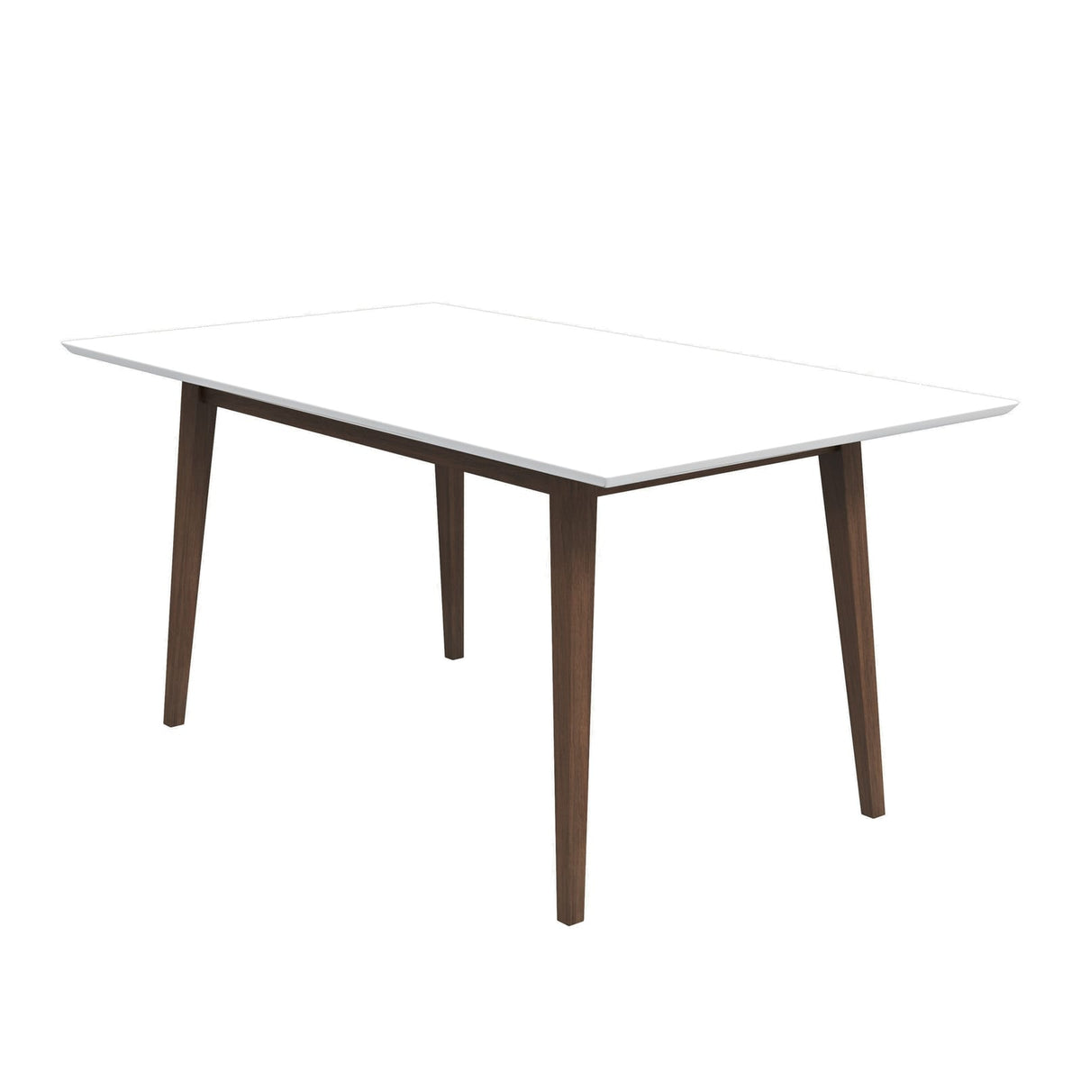 White Solid Wood Rectangular Dining Table - 63" x 35.5"