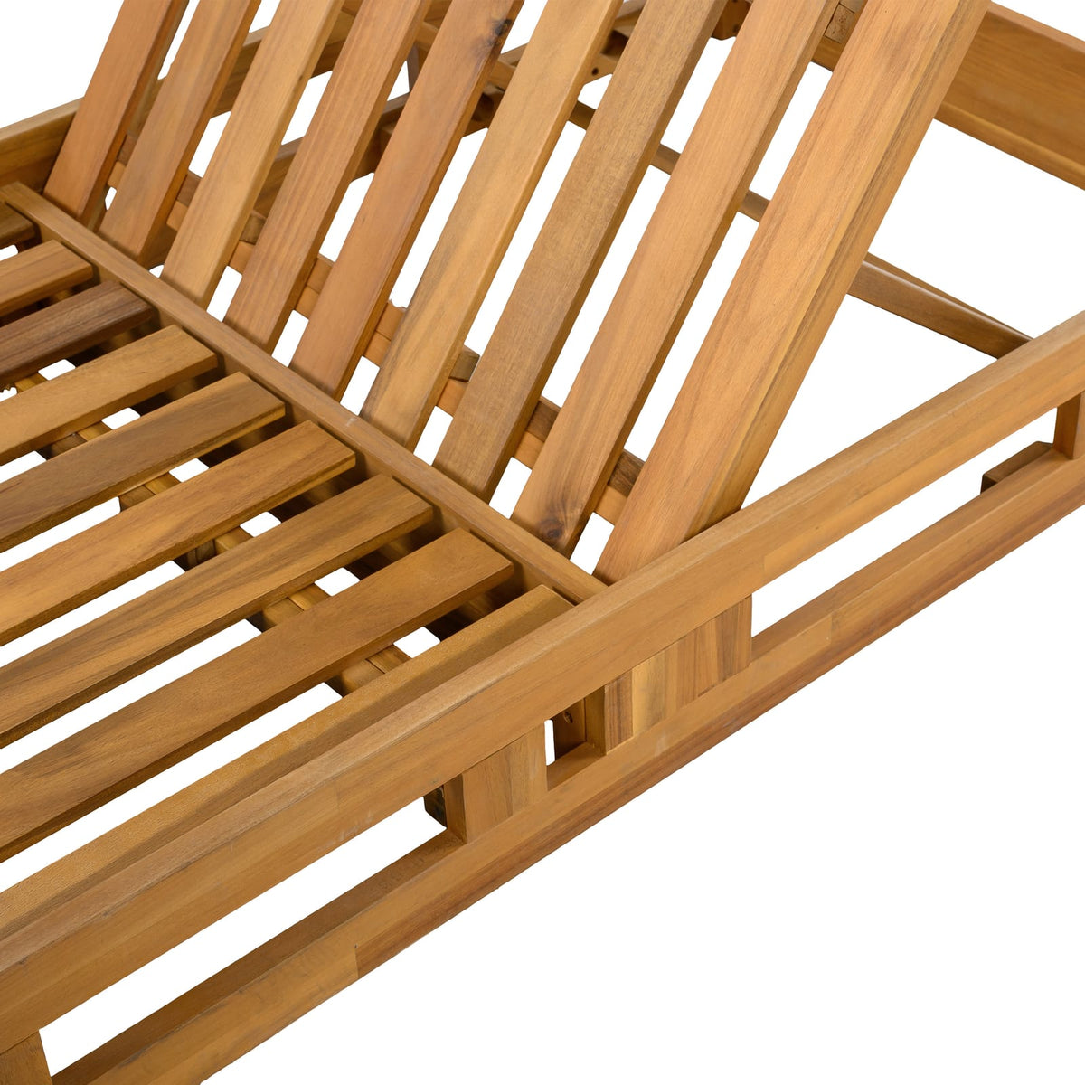 Teak Acacia Wood Lounge Chair - Outdoor Patio Seating