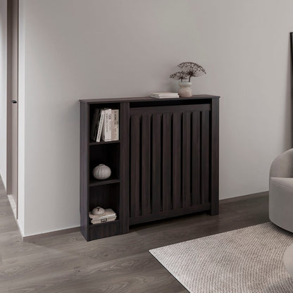 Radiator Cover Cabinet - Dark Walnut with 3 Shelves