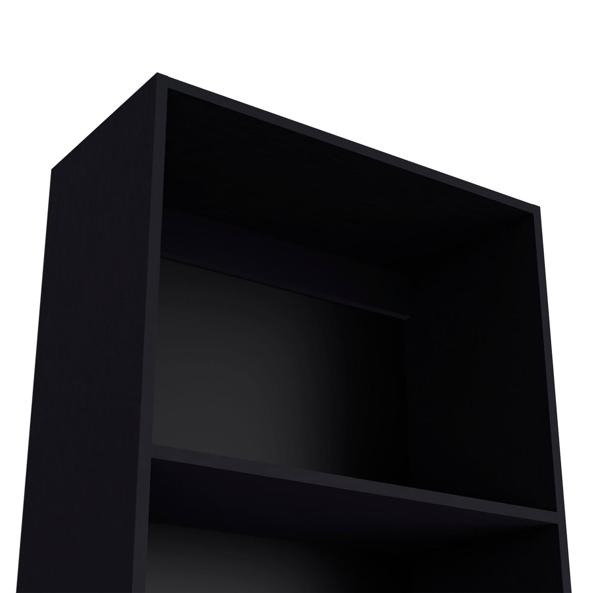 Sutton Bookcase with Tier Storage Shelves - Black Pine