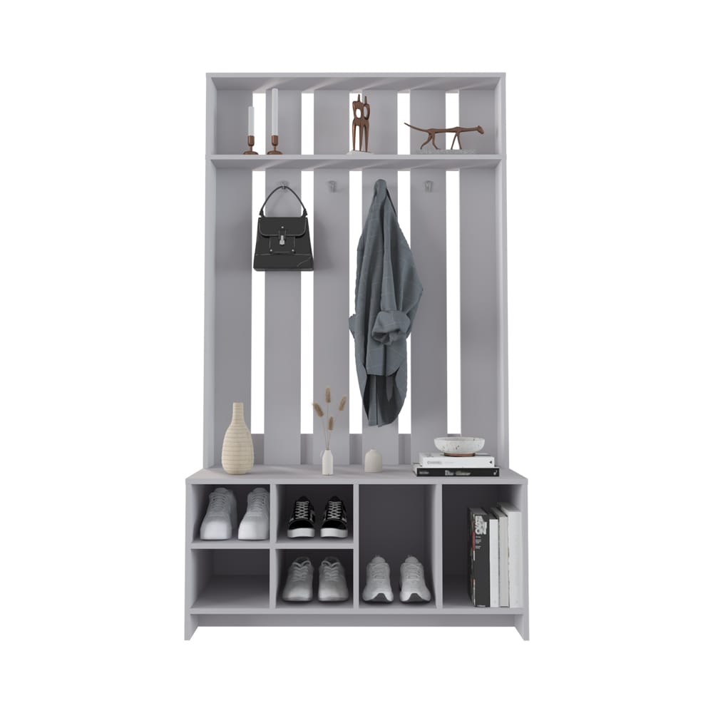 Smoke Engineered Wood Hall Tree with Hooks
