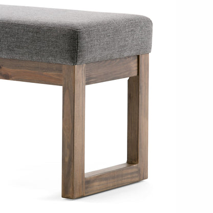 Gray Fabric Ottoman - 26.6" Wide Footstool