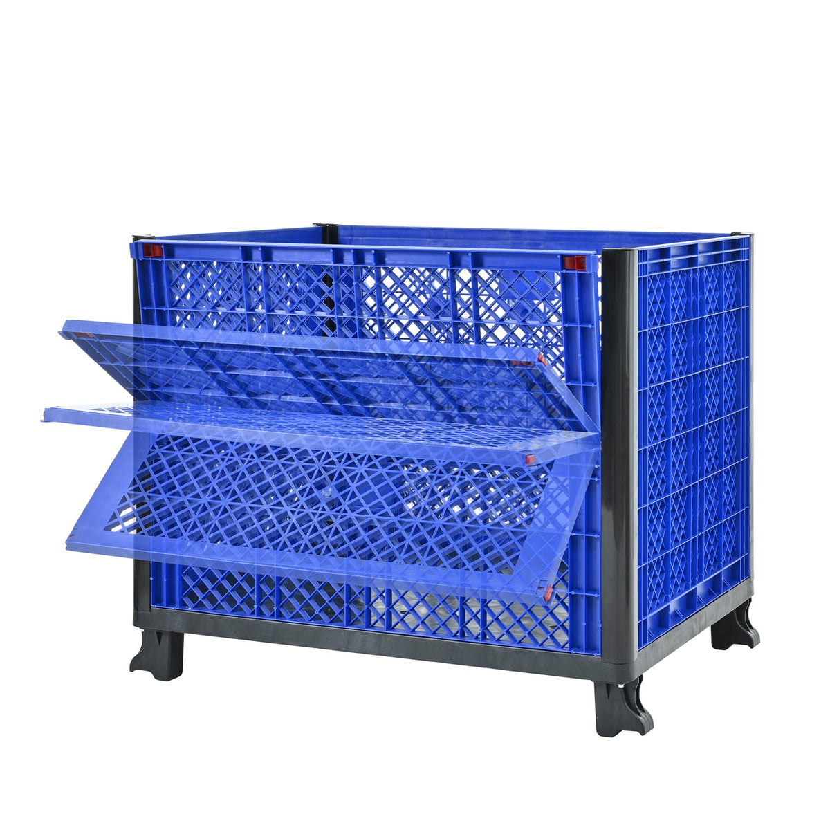 600 lb Blue HDPE Tool Cabinet - Stackable Bulk Storage Container