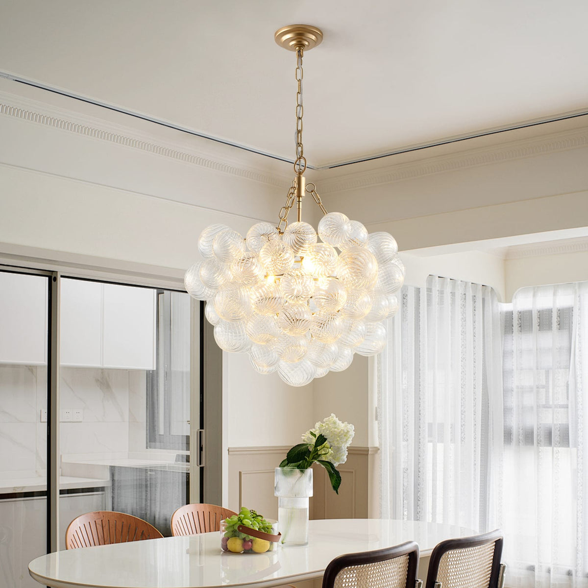 Gold Iron Pendant Light Chandelier - 20 Inch Modern Lighting