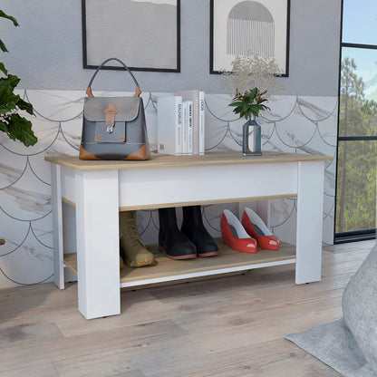 Multicolor Particle Board Storage Bench for Entryway Shoe Rack