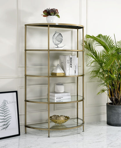 ADITYA Mirrored RACK - 5 Tier Shelves Display Unit