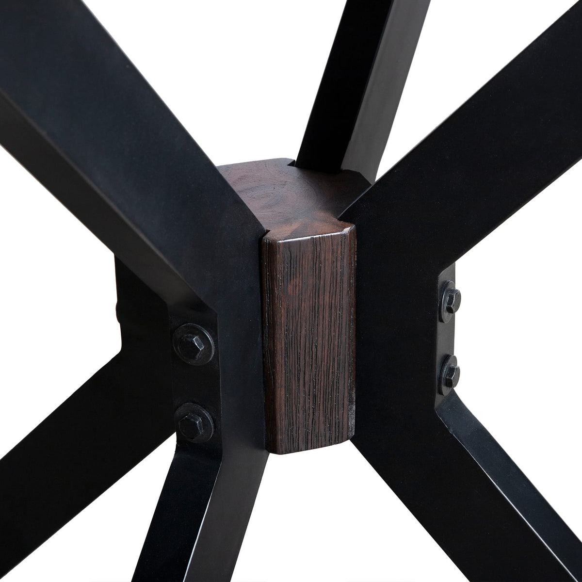 Pirate Acacia Modern End Table - Brown Metal Wood