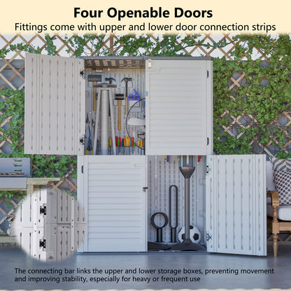 White Plastic Deck Box - Weatherproof Storage for Outdoor Equipment
