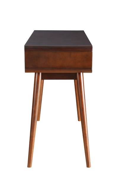 Espresso White Synthetic Wood Storage Table with Drawers for Living Room
