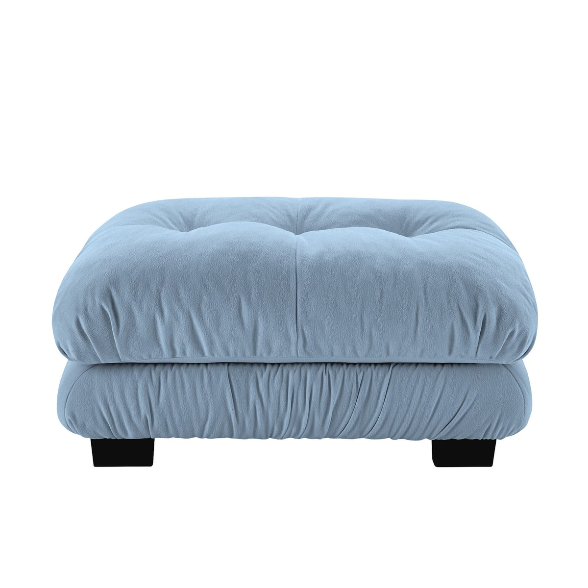 Blue Chenille Ottoman - 36" Storage Footrest