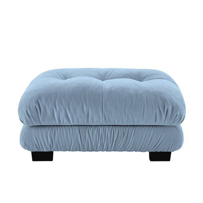 Blue Chenille Ottoman - 36" Storage Footrest