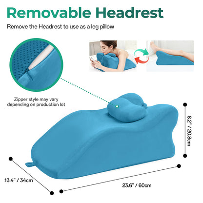 Blue Velvet Memory Foam Pillow for Ergonomic Sleep Support