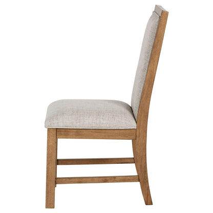 Survista Natural Brown Upholstered Dining Side Chair (Set of 2)