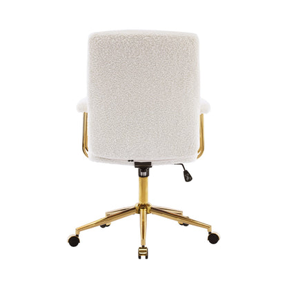 White Modern Office Chair Adjustable Height Desk Chair