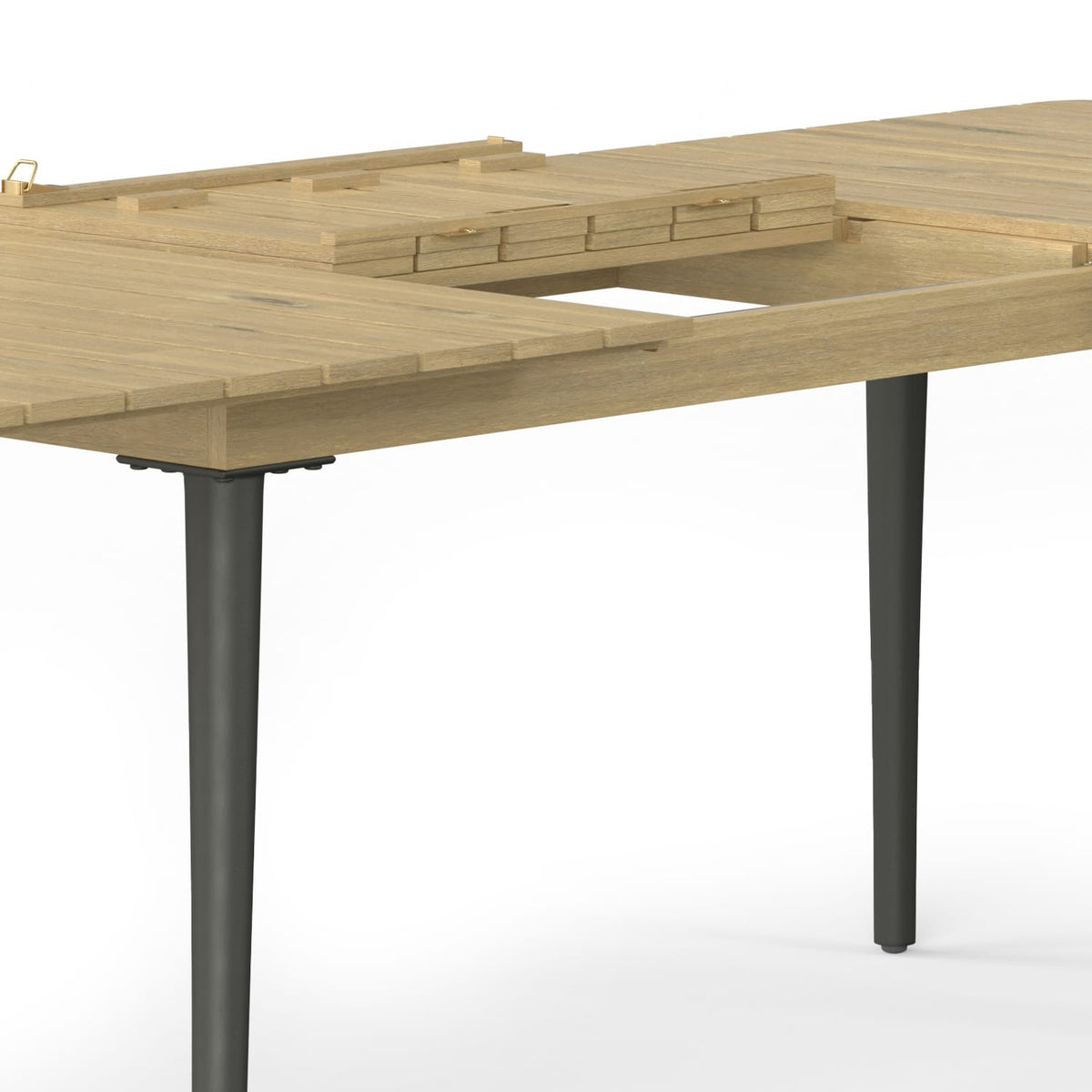 Light Brown Extendable Dining Table - 86.6" Outdoor Table