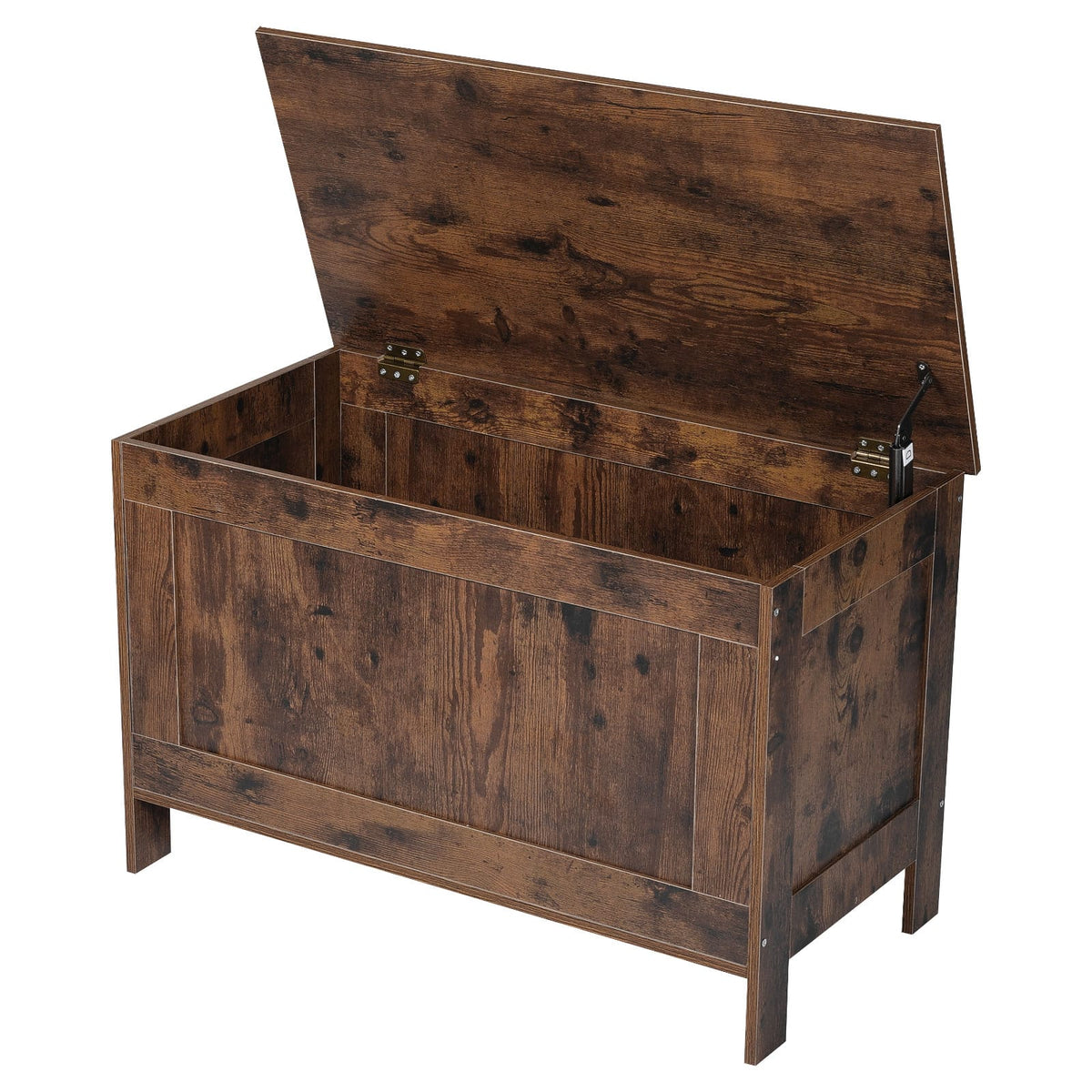 Kids Storage Bench - Brown MDF, Large Toy Box Chest