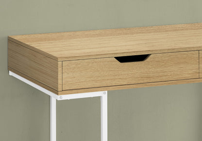 Natural Wood Computer Desk with Storage Drawers - 48" L