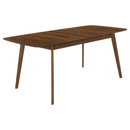 Natural Walnut Rectangular Dining Table with Chairs