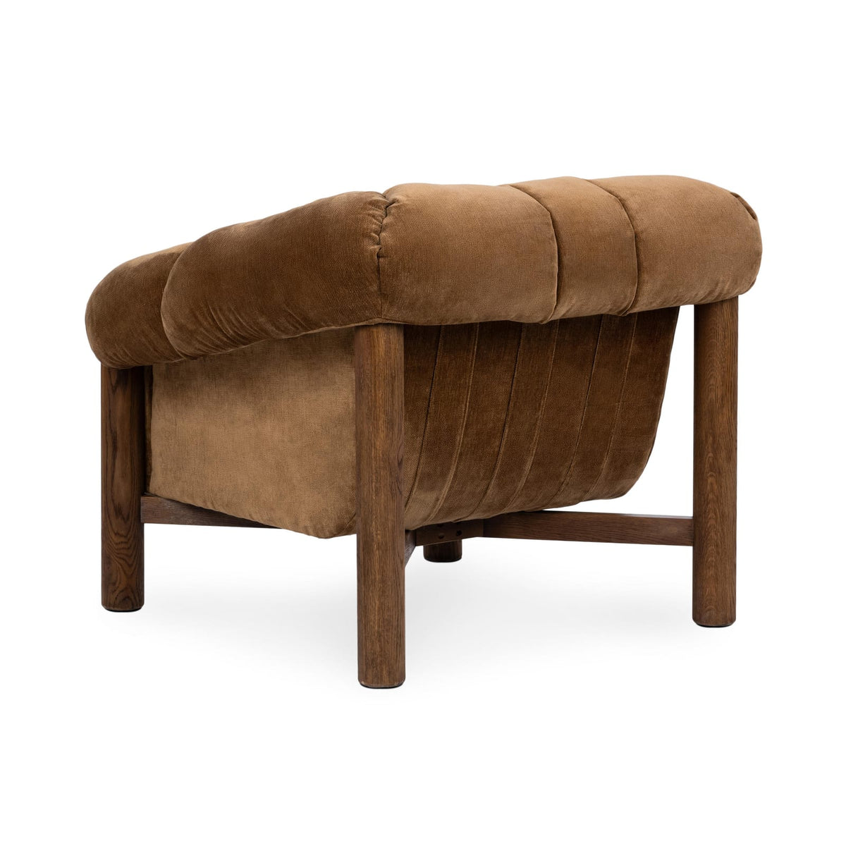 Bronze Polyester Accent Chair - 38.6" W x 39.8" D x 31.1" H