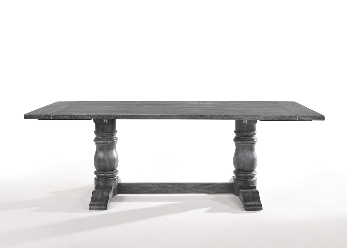 Gray Dining Table Set 7 Pieces - Modern Style