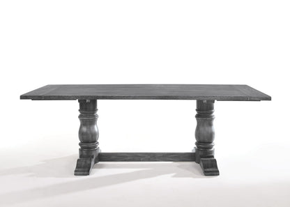 Gray Dining Table Set 7 Pieces - Modern Style