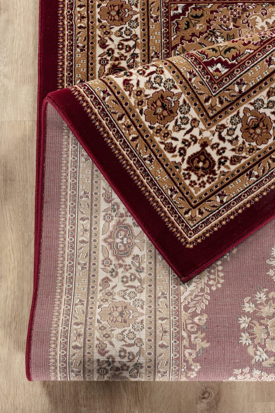 Red Medallion Area Rug - 8'7" x 6'3"