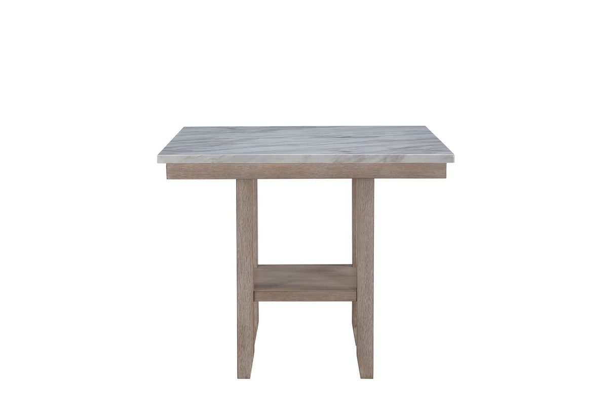 Natural Rubberwood Square Dining Table for Casual Dining Room