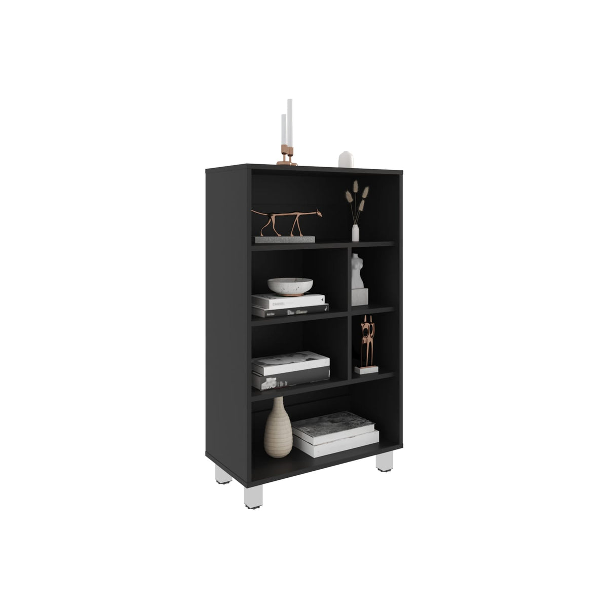Black 40" Tall File Cabinet - Compact Storage for Home Office
