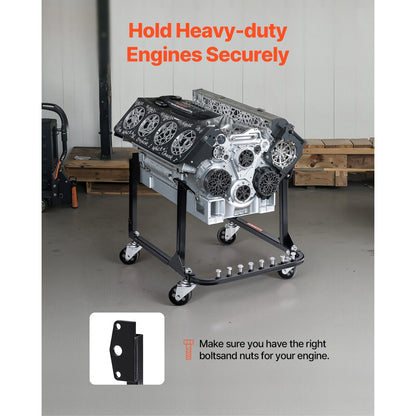Heavy-Duty Engine Stand with Storage - 750 lb Capacity for Living Room