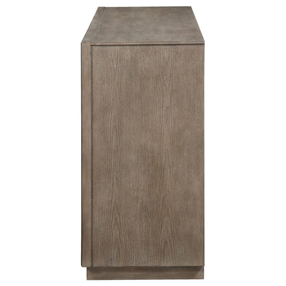 Taupe Oak 8-Drawer Dresser - Bedroom Furniture