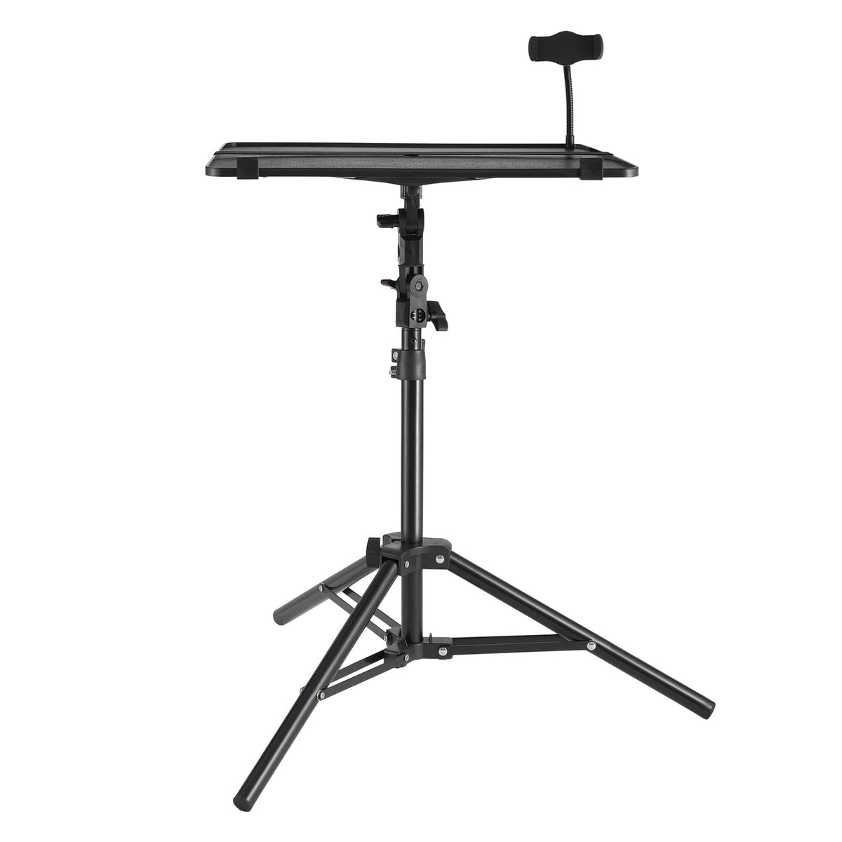 Adjustable Projector Stand Tripod - Black Carbon Steel for Living Room