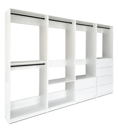 White Wood Walk-In Closet System - 15.7" W