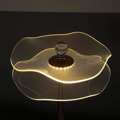Led Acrylic Copper Gold Luminaire Table Lamp - Modern Bedroom Nightstand Desk Lamp